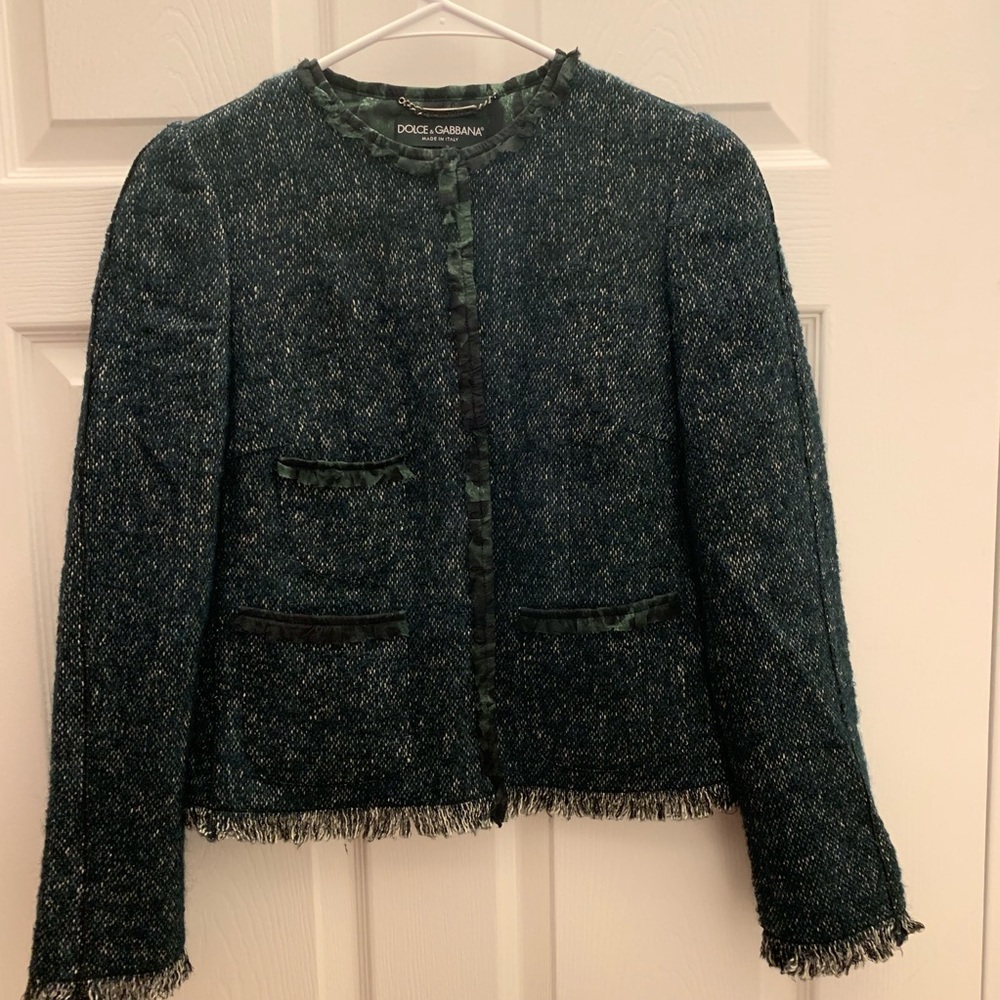 Dolce&Gabbana wool blended blazer malachite